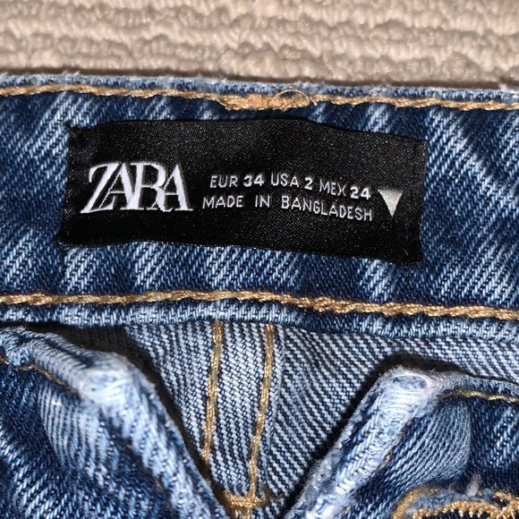 Zara, High-Rise Straight Leg Jeans, Size 34 - Picture 4 of 4